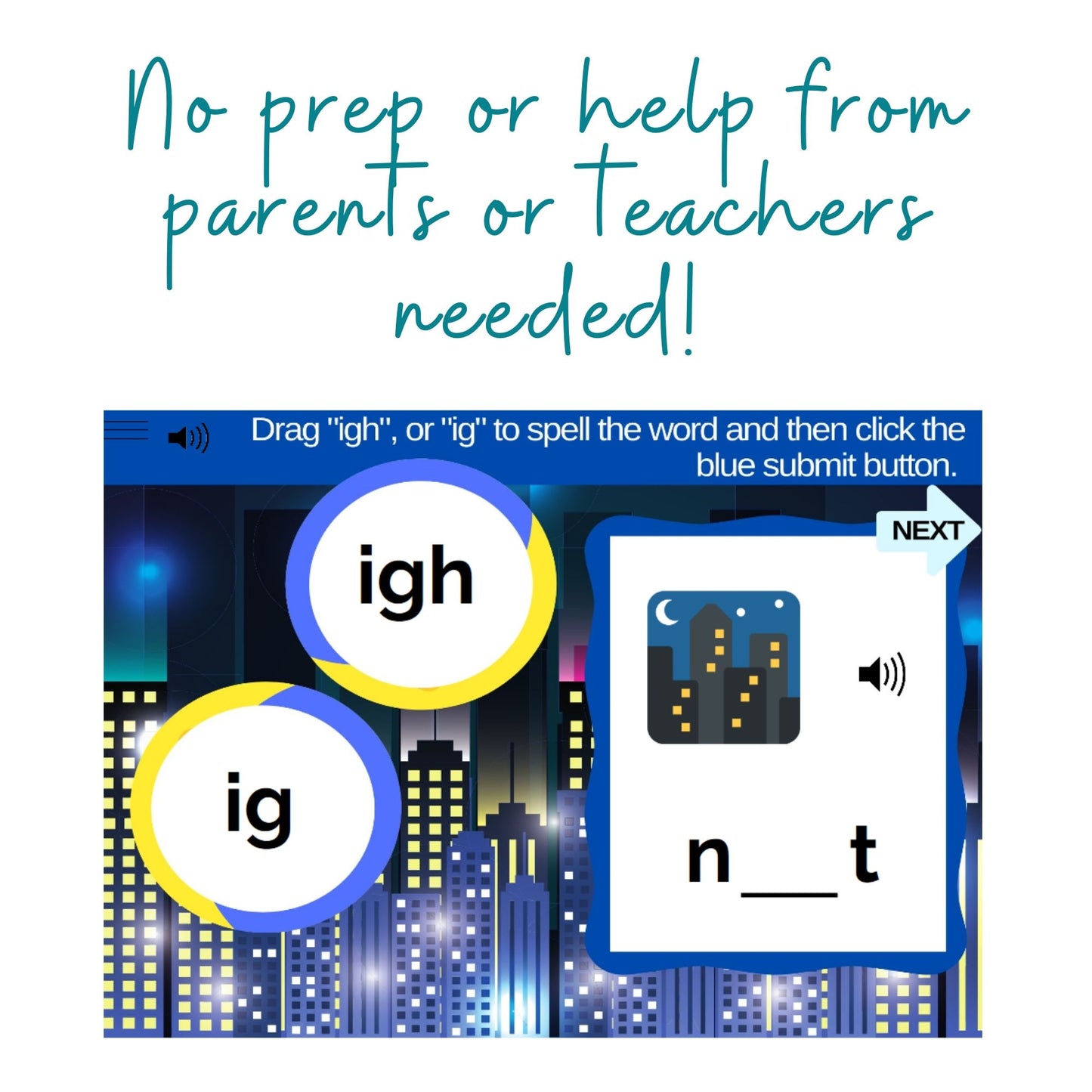 Long I Vowel Teams (IGH, IG, Y, IE) Digital Activity