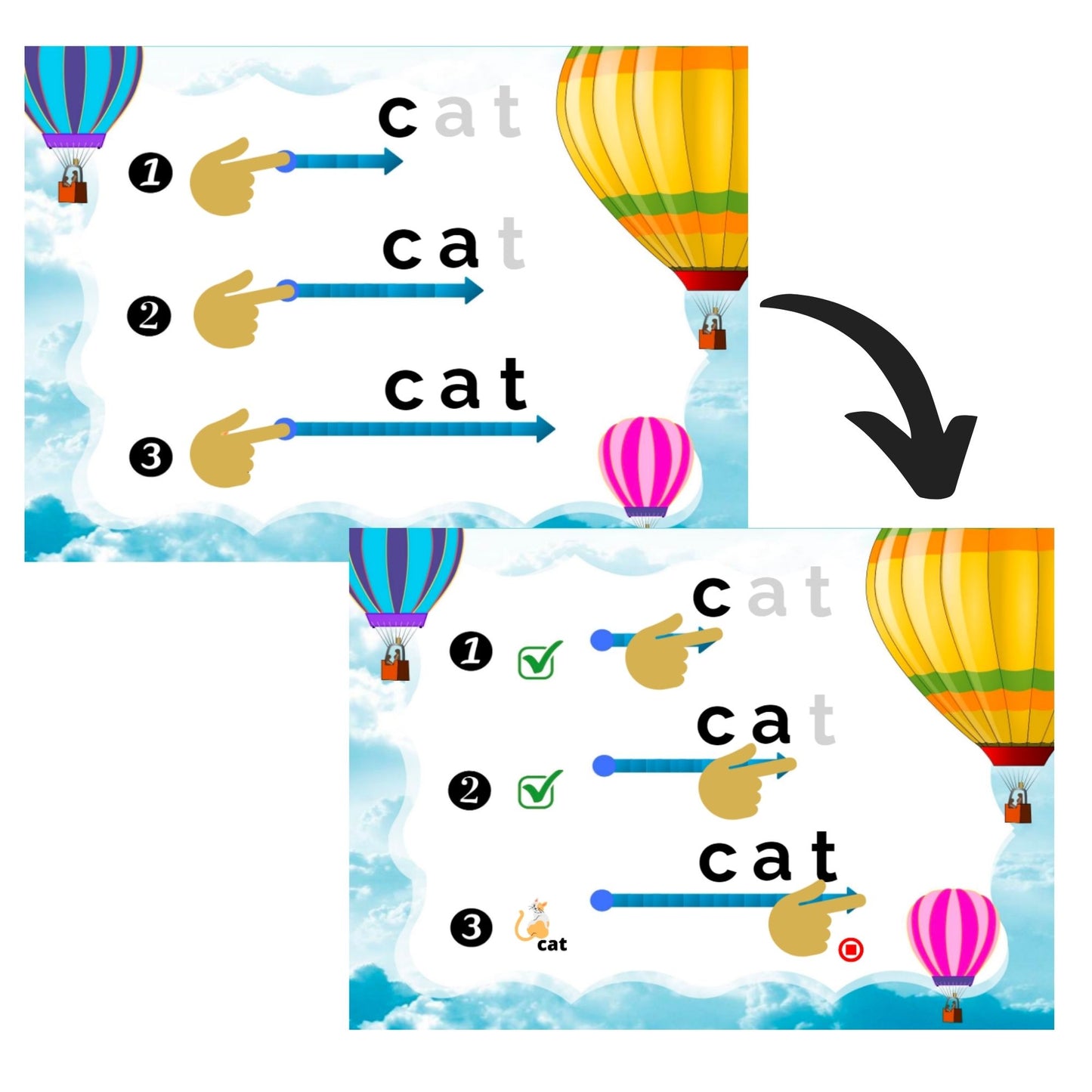 Segmenting & Blending CVC Words Digital Activity