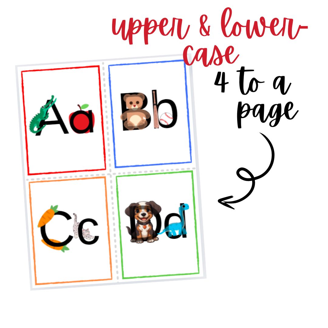 Mnemonic Alphabet Cards - 7 Full Card Sets