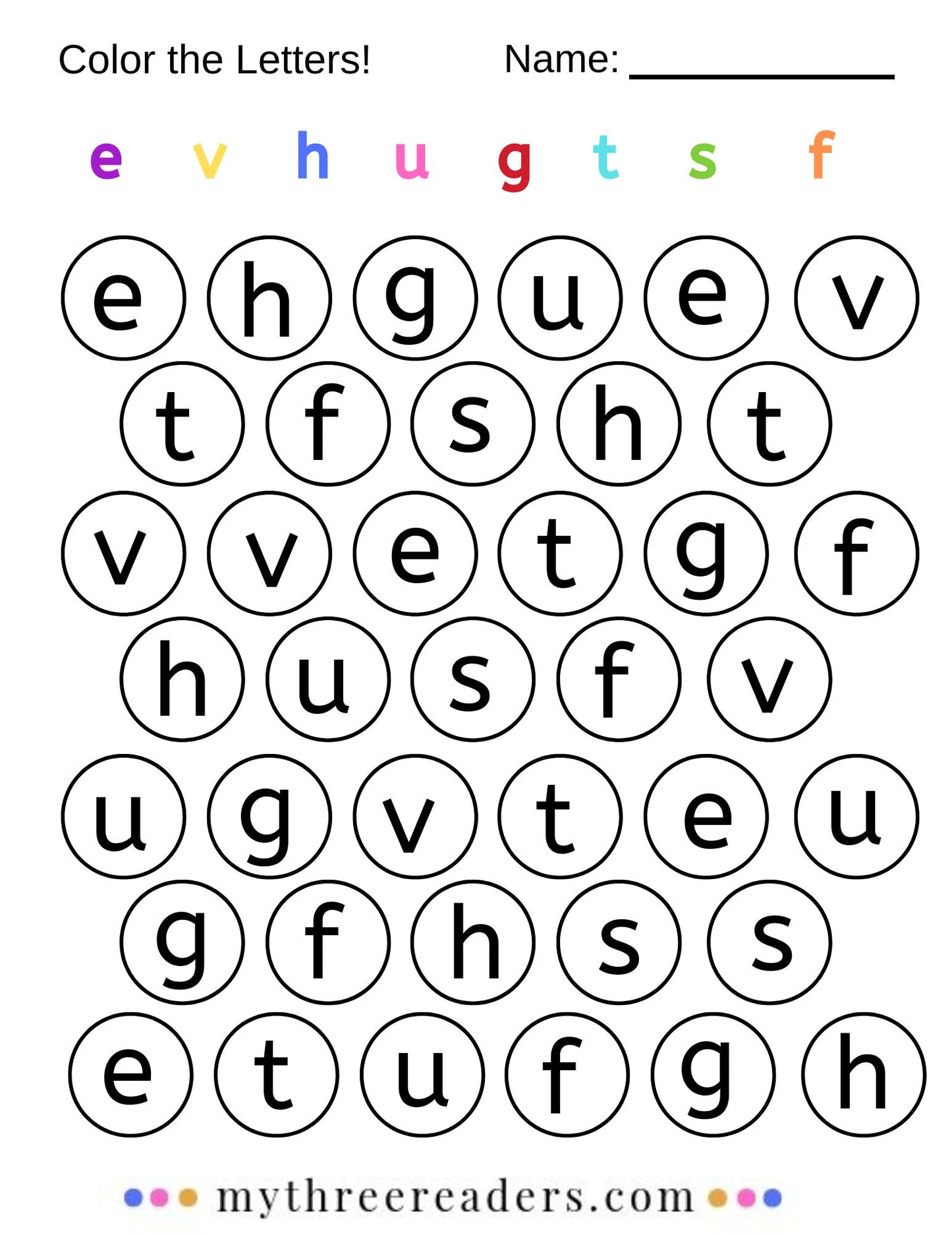 Color the Letter Printable Pages