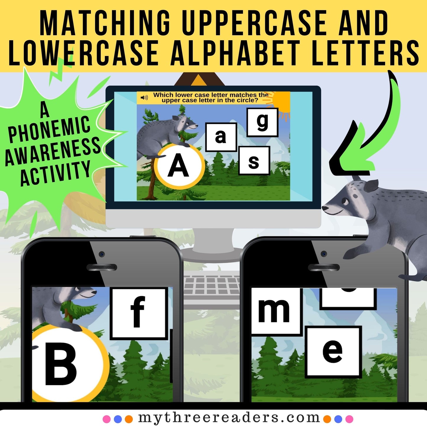 Matching Uppercase and Lowercase Letters Digital Activity