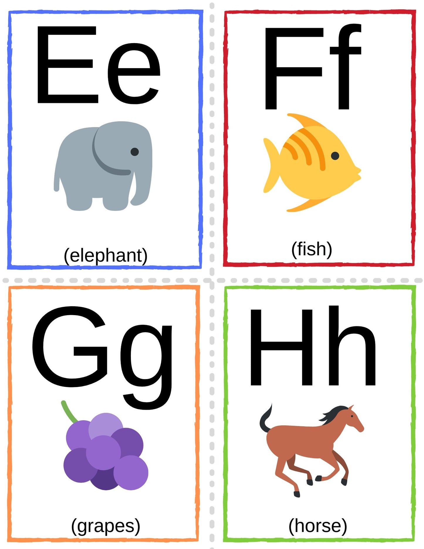 Alphabet Flashcards with Pictures