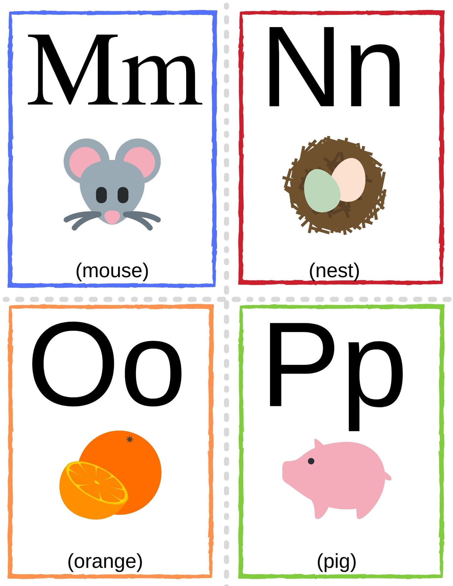 Alphabet Flashcards with Pictures