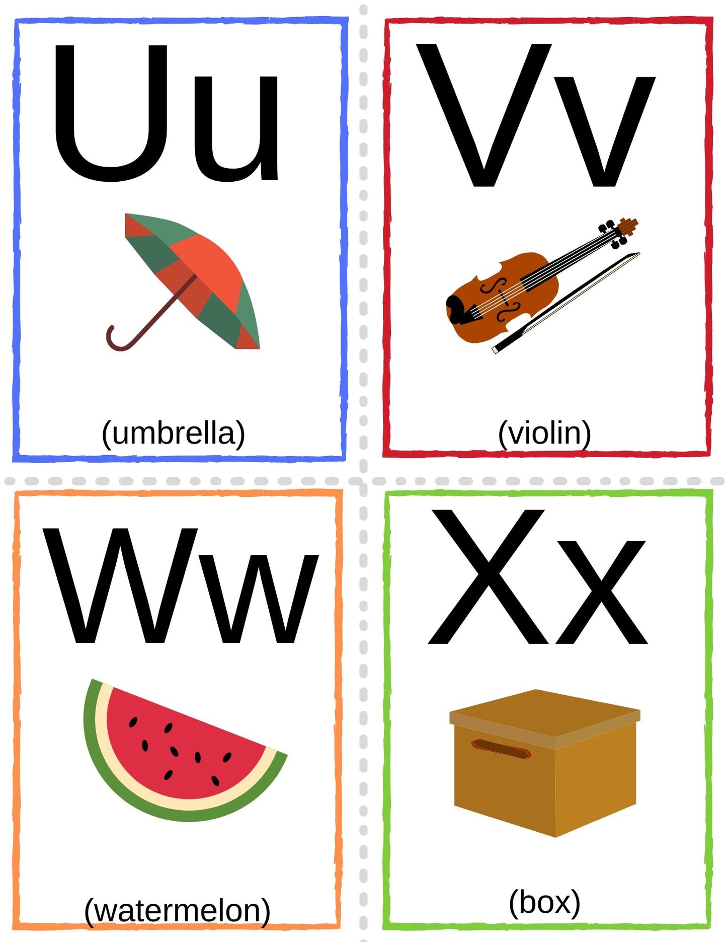 Alphabet Flashcards with Pictures