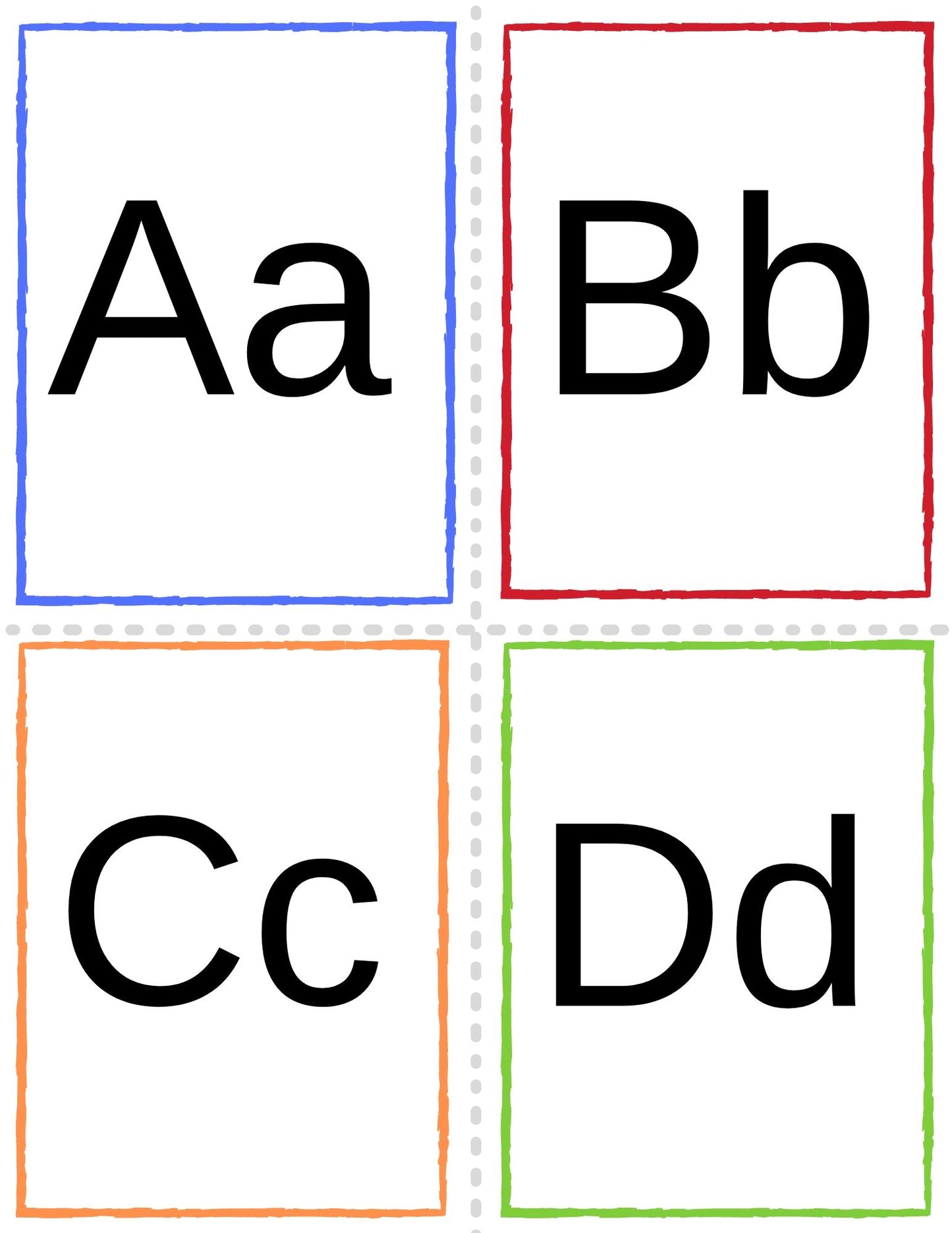 Alphabet Letters Flashcards - Upper and Lowercase