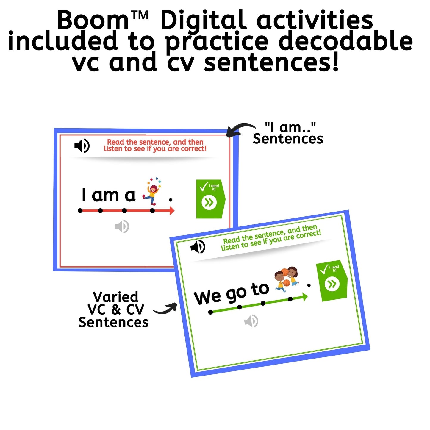 Decodable Sentences with two-letter VC and CV Words