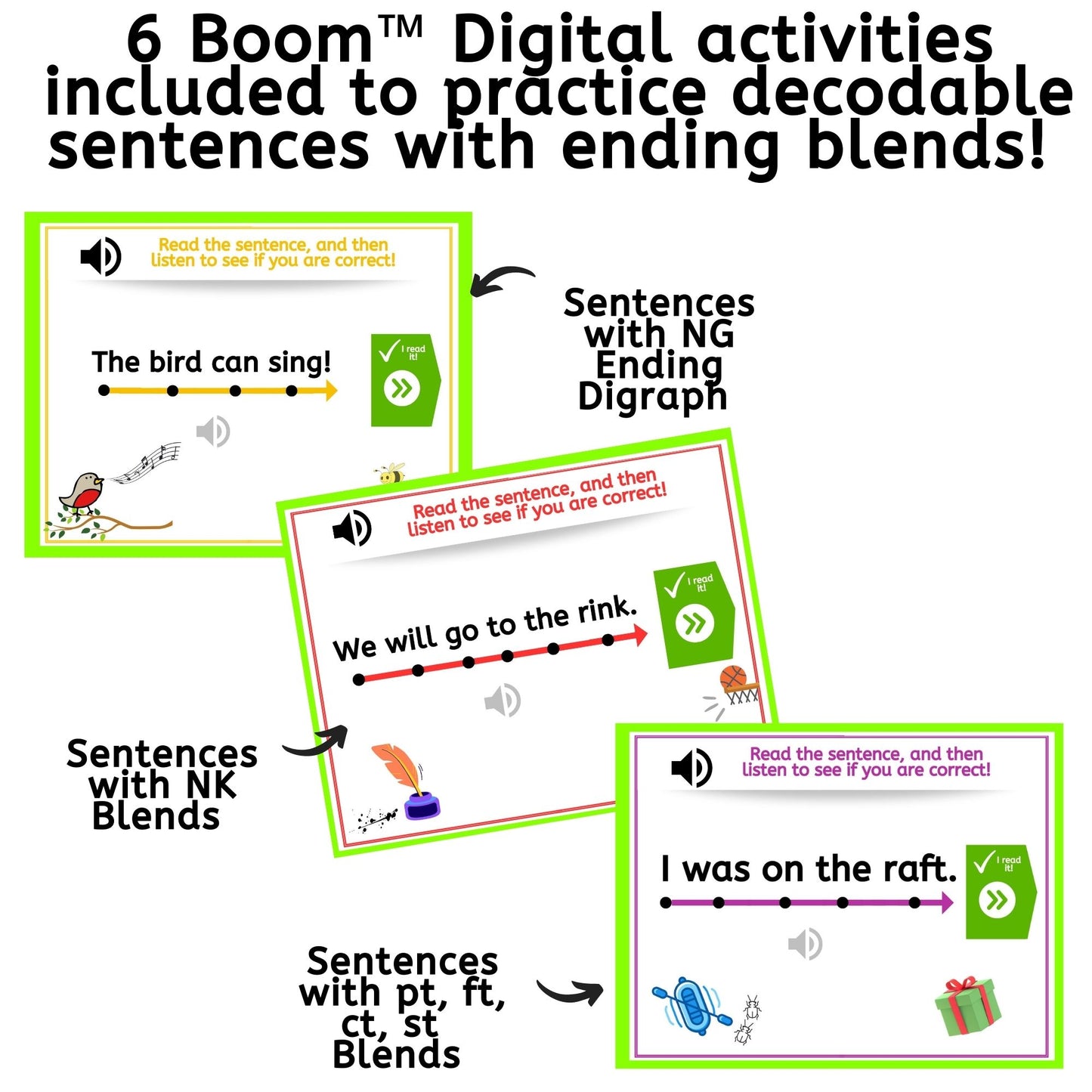 Decodable Sentences with Focus on Ending Consonant Blends