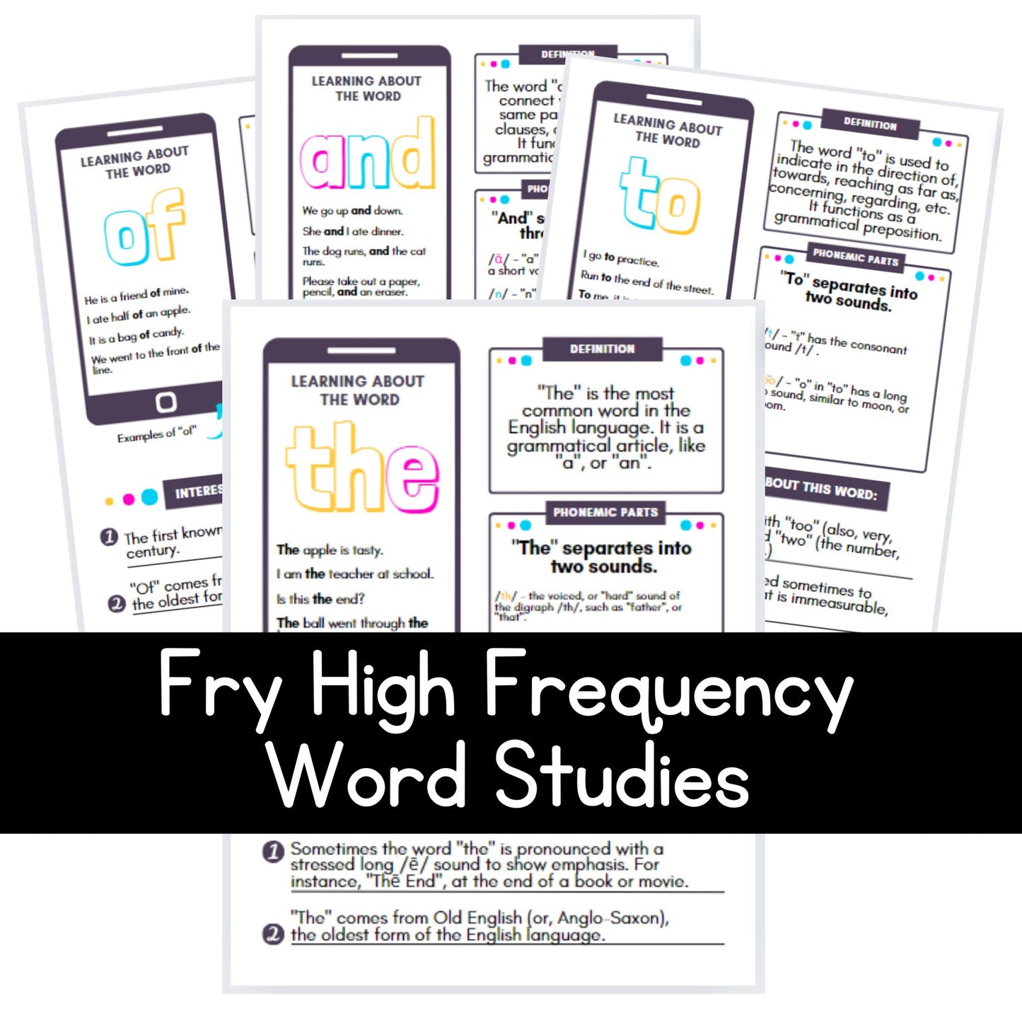 Fry Sight Word Studies