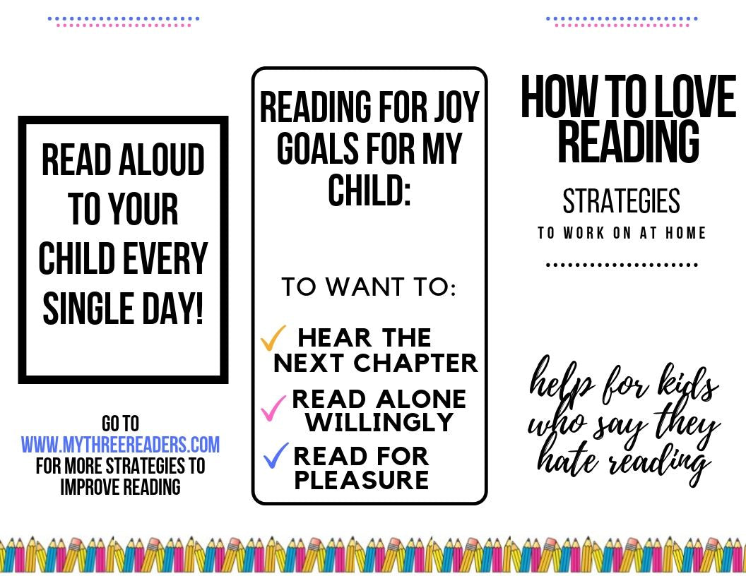 Reading Brochure Handouts for Parents