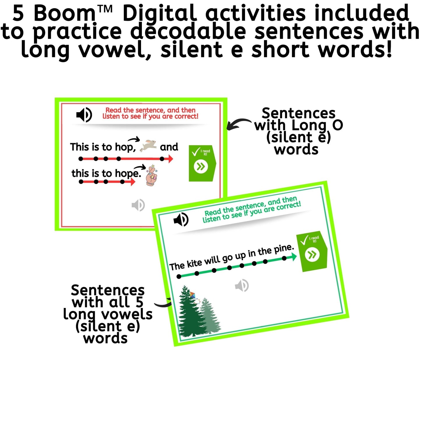 Decodable Sentences with Long Vowel, Silent E Words ("Magic E")