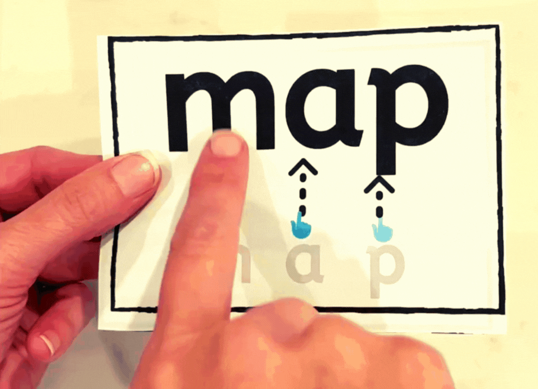 CVC Words Segmenting Cards - Front and Back