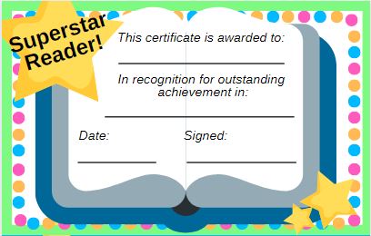 Printable Reading Certificates