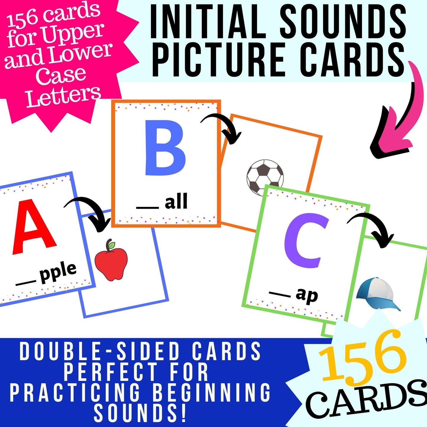 Beginning Sounds Picture Cards (Double-sided)