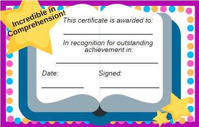 Printable Reading Certificates