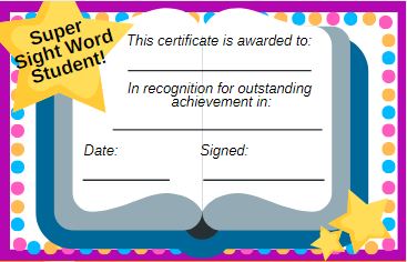 Printable Reading Certificates