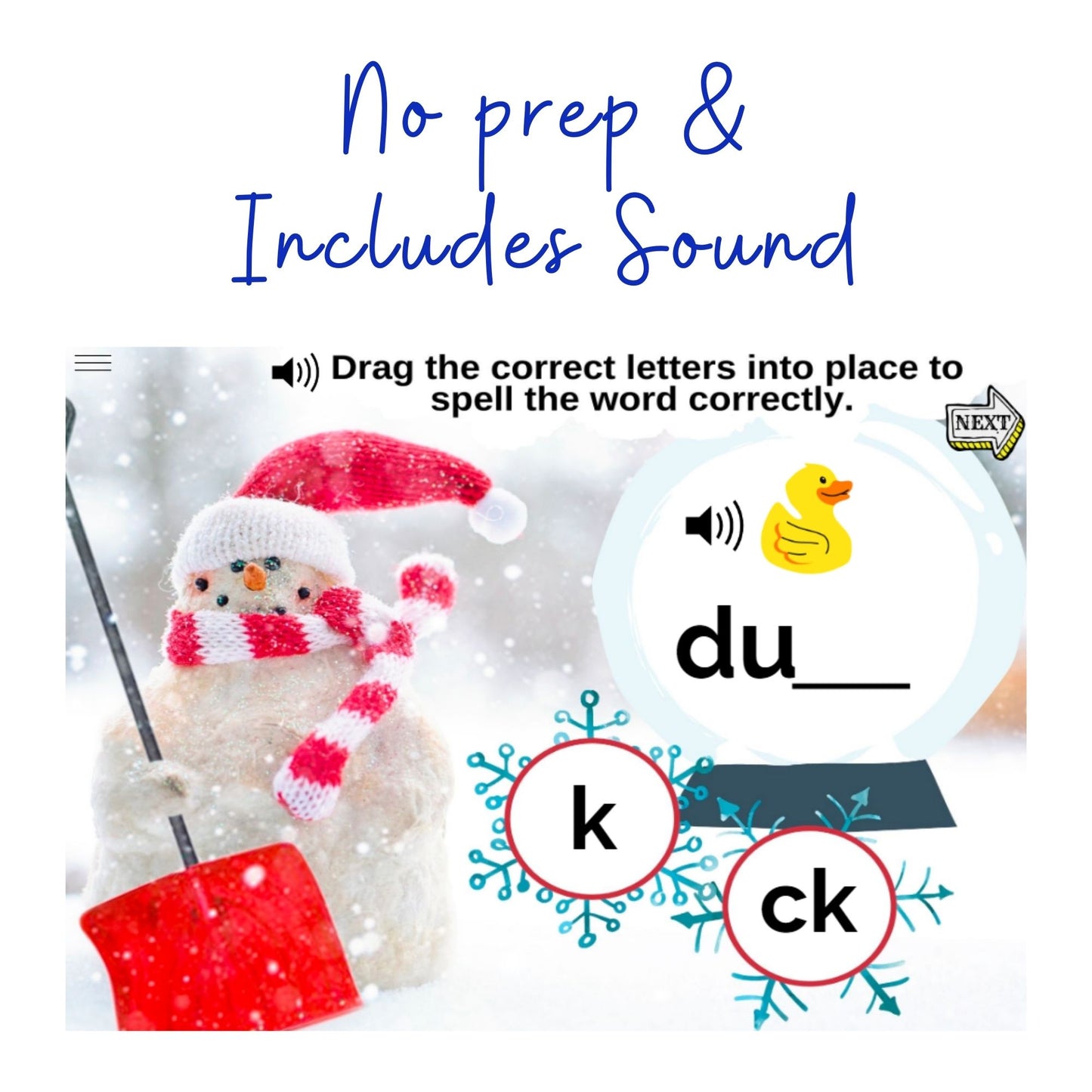 Snow Themed Word Endings - GE/DGE, CH/TCH, or K/CK?