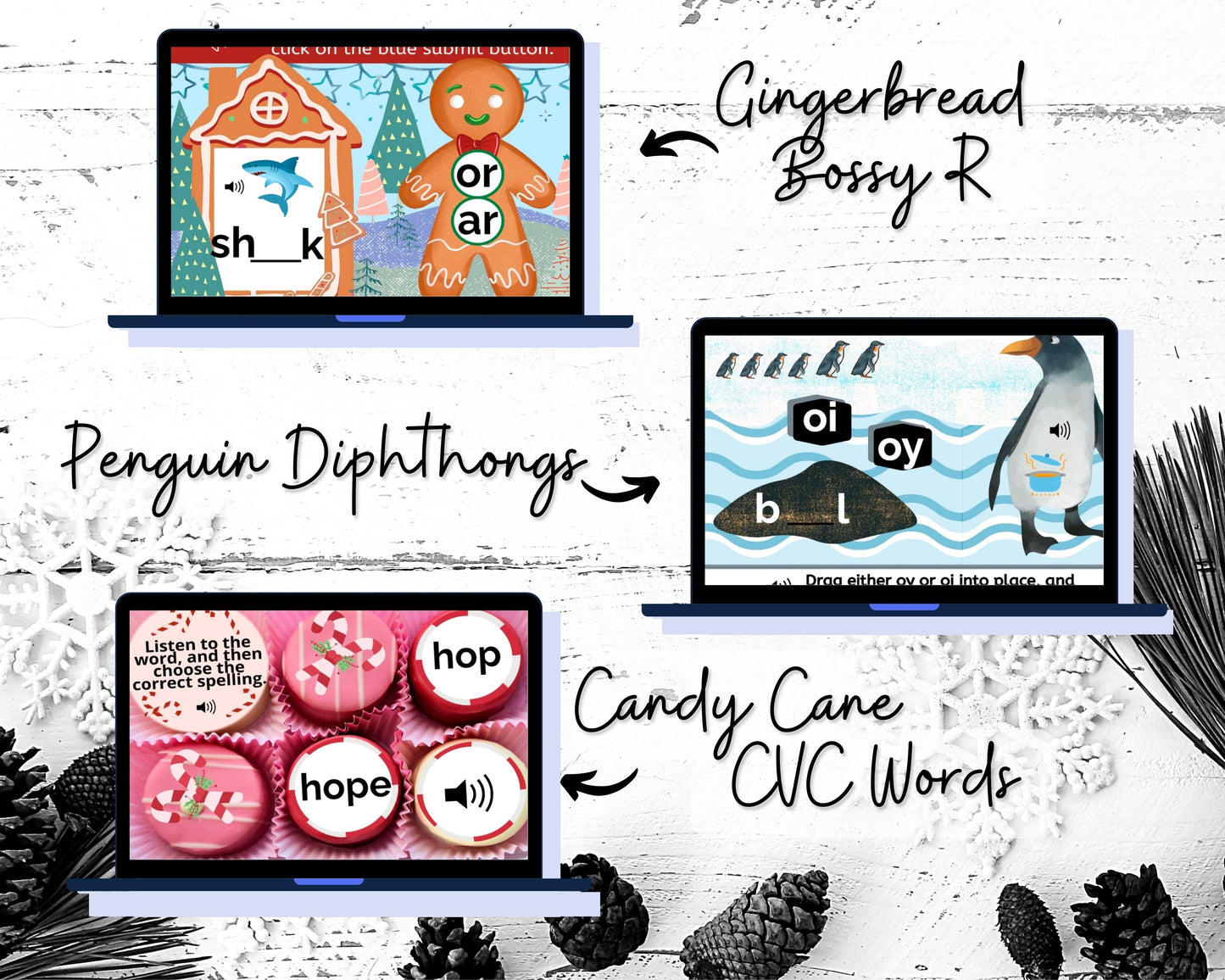 *Winter Alphabet/Phonics Boom Activity Bundle