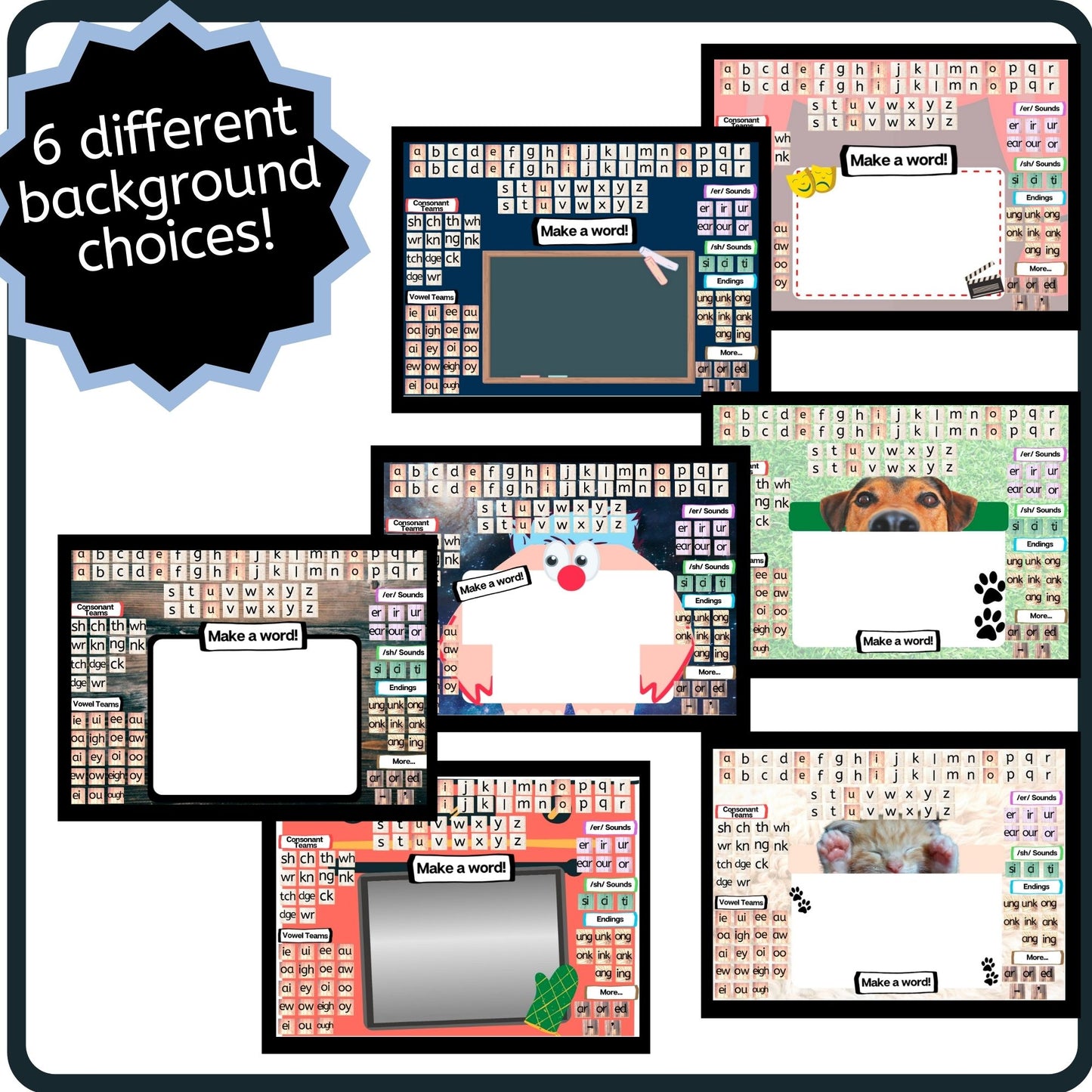 Digital Letter Tiles Board - Interactive Activity for Readers & Spellers