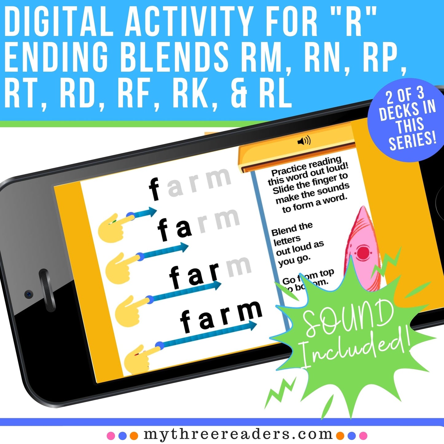 Segmenting & Blending Final Consonant "R" Blends ( RM - RN - RF - RK - RL etc.)