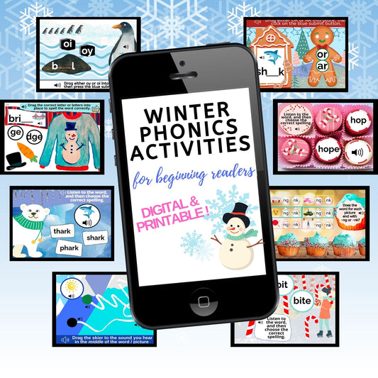 *Winter Alphabet/Phonics Boom Activity Bundle