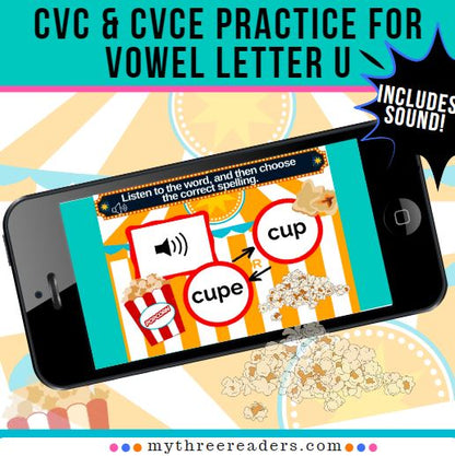 CVCe With Letter U Digital Activity