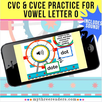 CVCe With Letter O Digital Activity
