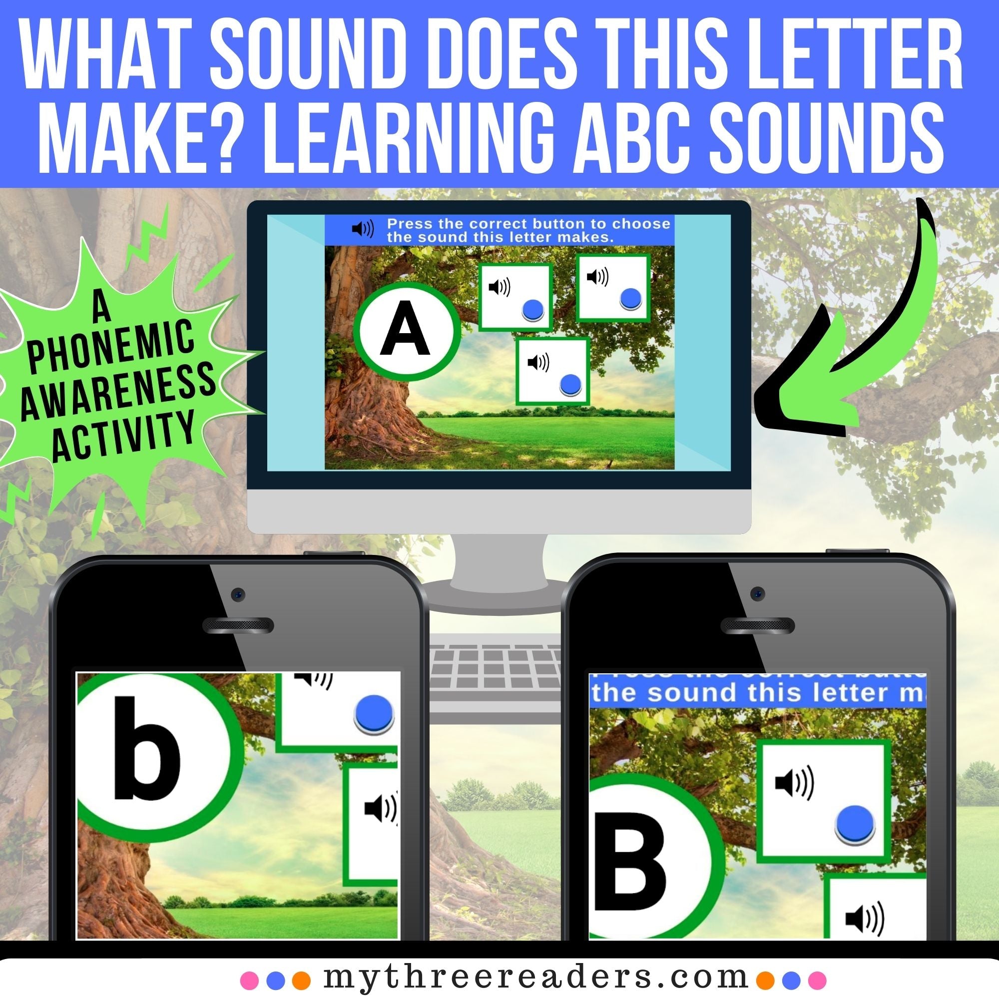 Sound Identification Test Letter Sounds Identification Digital Activity – My Three Readers