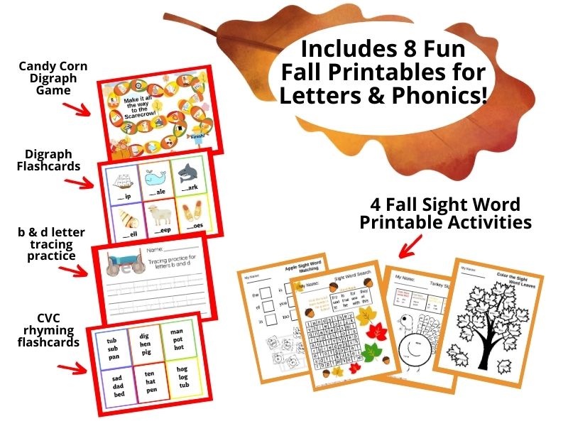 Fun Fall Digital Letters & Phonics Activity Bundle