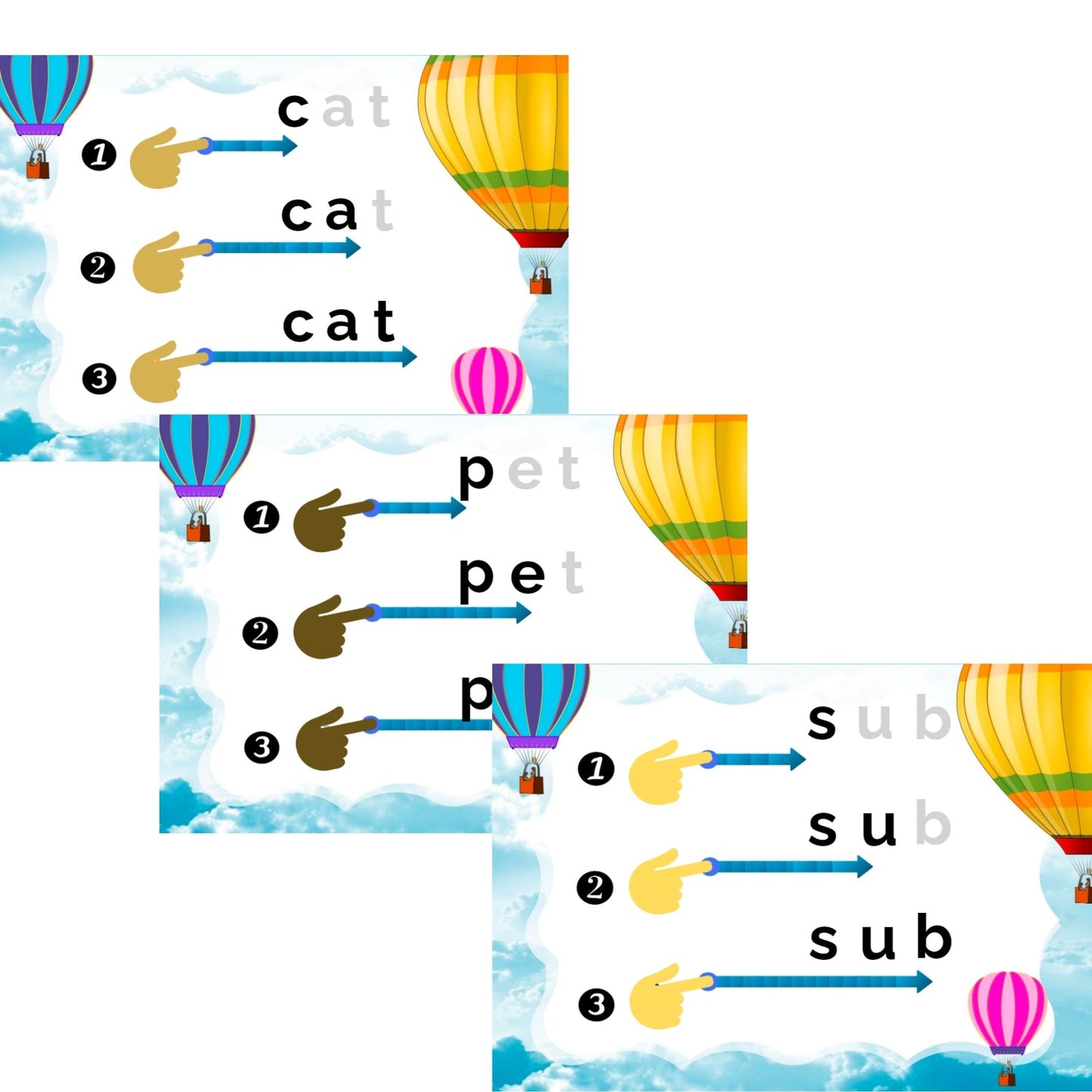 Segmenting & Blending CVC Words Digital Activity