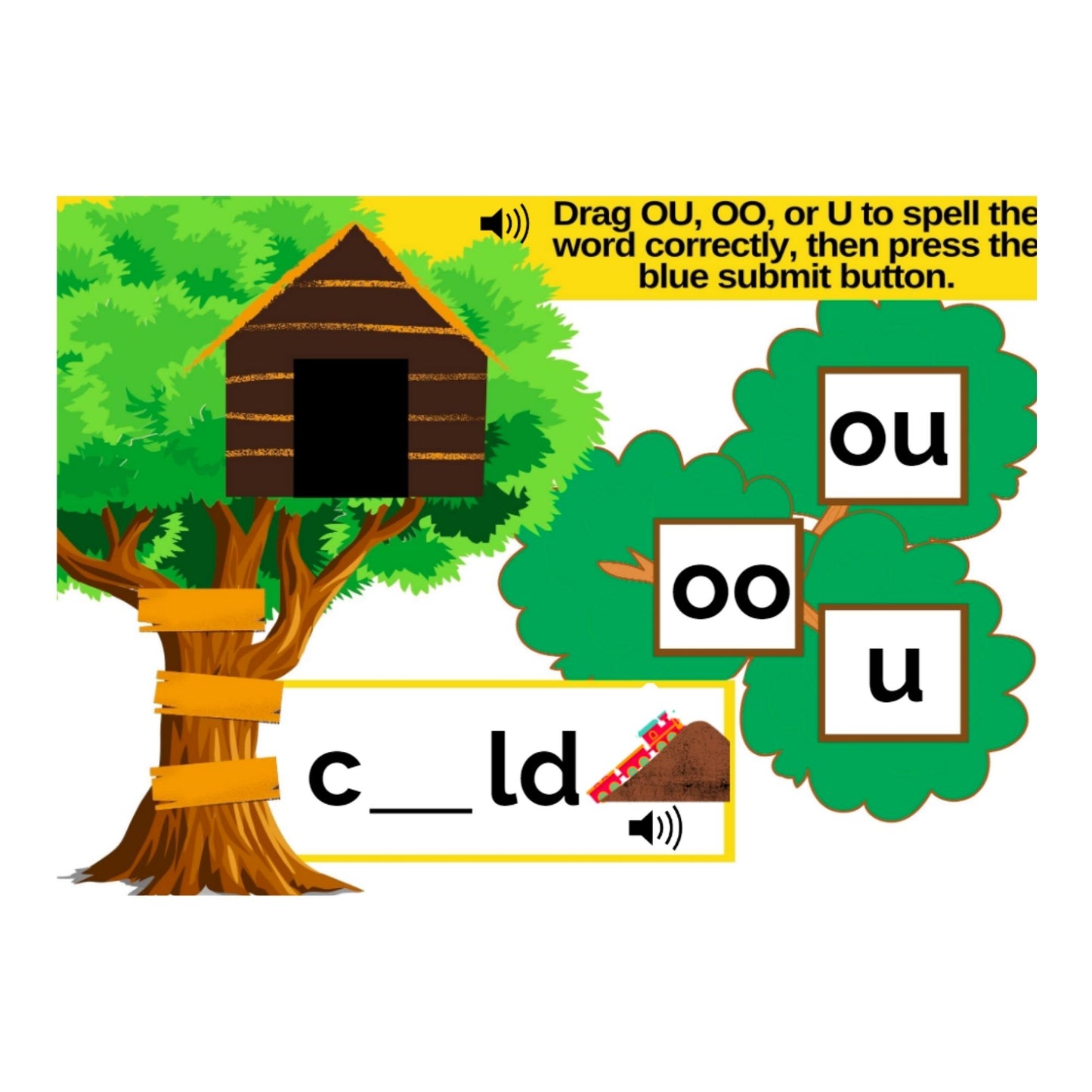 /OO/ as in Book Sound Vowel Teams (OU, OO or U) Digital Activity