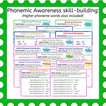 Phonemic Awareness Daily Task Cards
