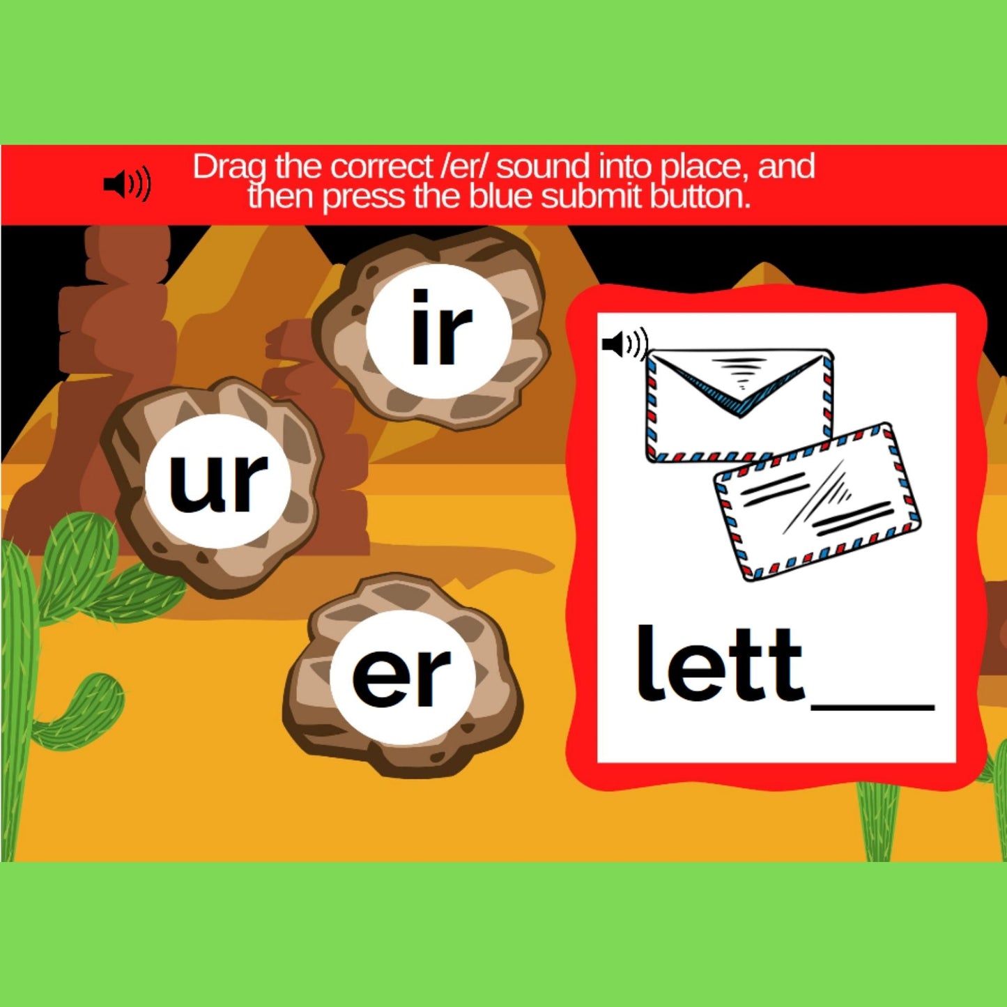 R Controlled Words with IR, UR and ER Digital Activity