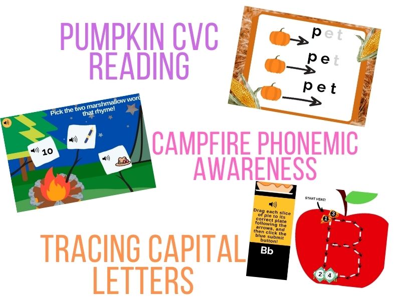 Fun Fall Digital Letters & Phonics Activity Bundle