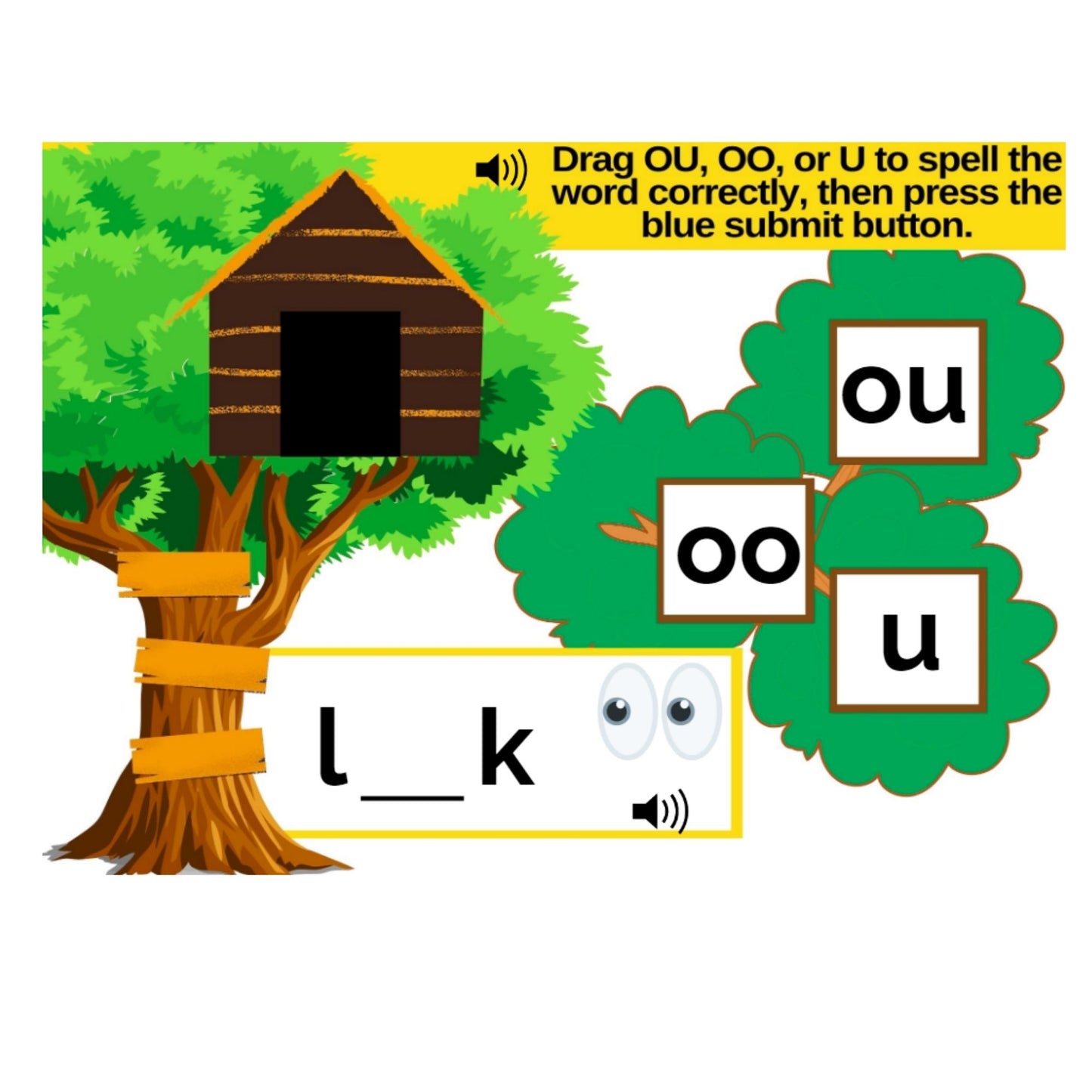 /OO/ as in Book Sound Vowel Teams (OU, OO or U) Digital Activity
