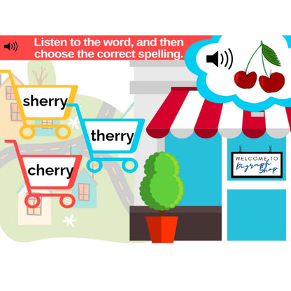 Digraph Practice (SH, PH, TH, WH, CH) Digital Activity