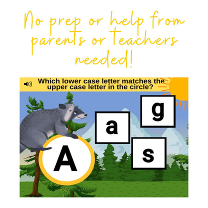 Matching Uppercase and Lowercase Letters Digital Activity