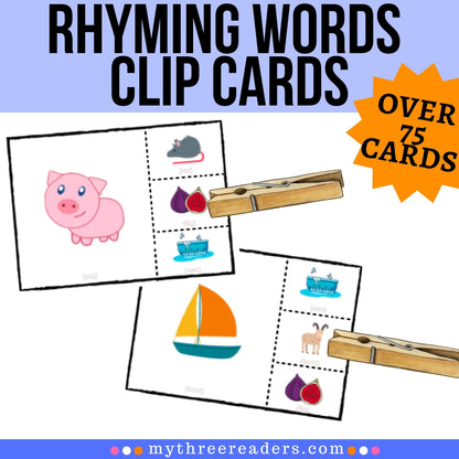 Rhyming Words Clip Cards