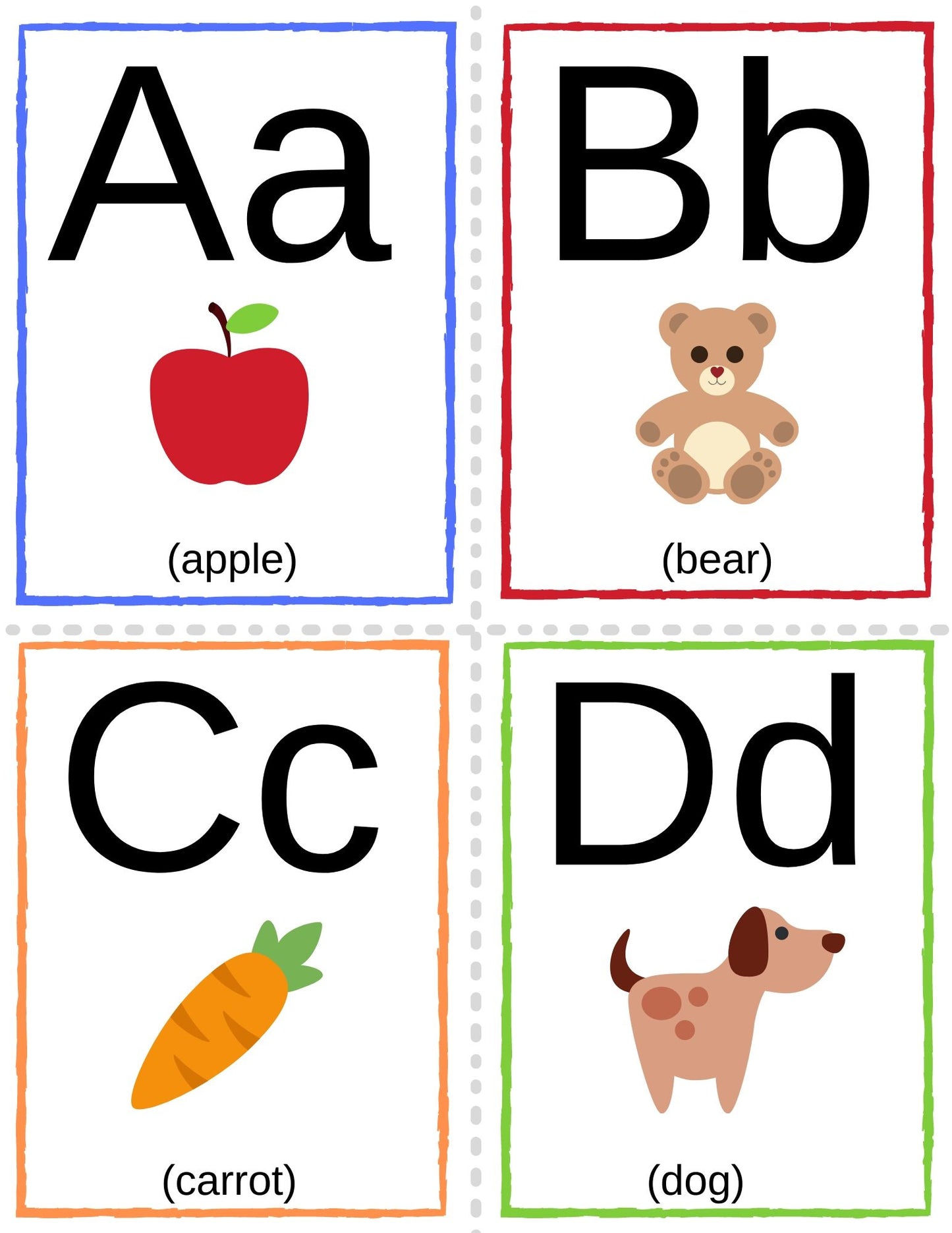 Alphabet Flashcards with Pictures