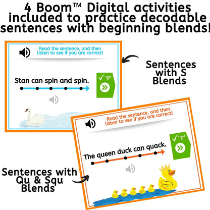 Decodable Sentences with Focus on Beginning Consonant Blends