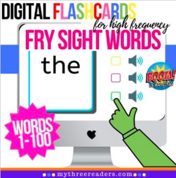Fry High Frequency Words Digital Flashcards