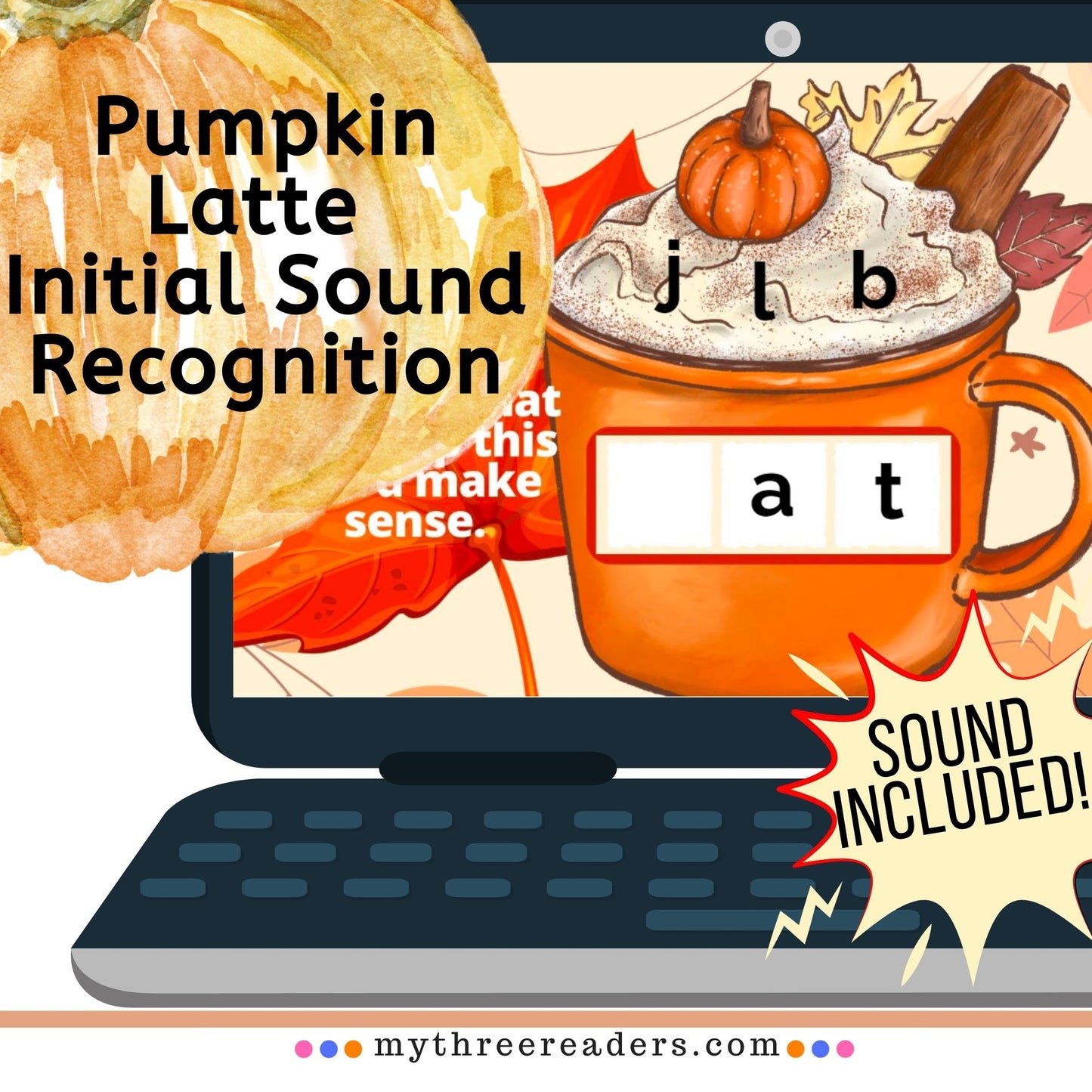 Pumpkin Latte Initial Letter Practice ⭐ Boom™ Activity