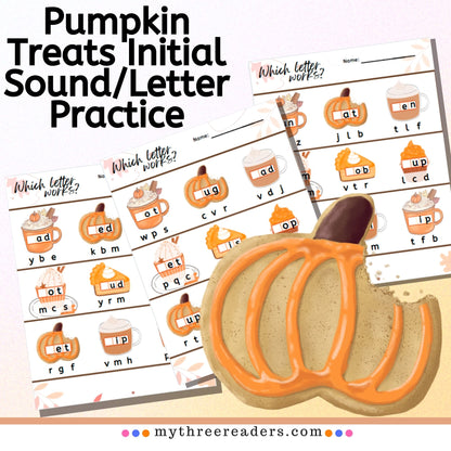 Pumpkin Treats Initial Sounds Letter Recognition Printables