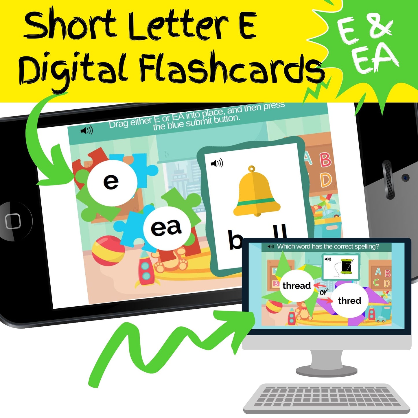 Short EA Vowel Team (EA as in Bread) Digital Activity