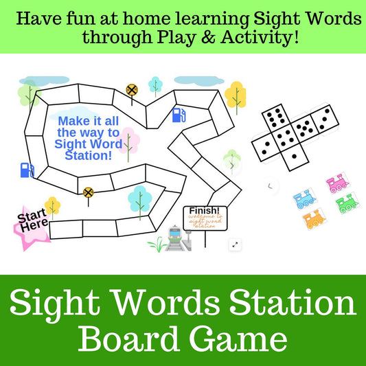 Printable Sight Word Station Game