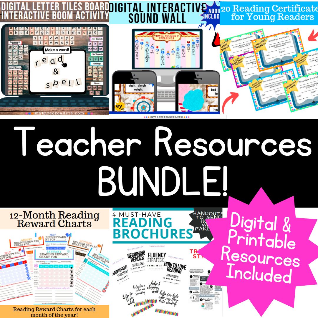 Teaching Rwsources Reading Teacher Resources – My Three Readers
