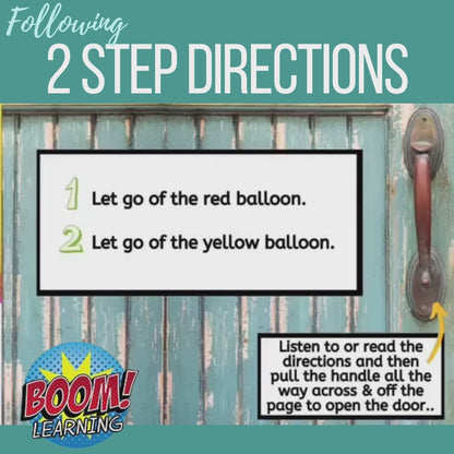 Following 2 Step Directions