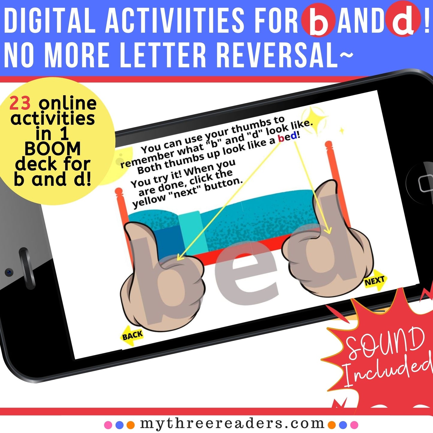 Letters b and d practice (letter reversal) - 23-in-1 d and b Digital Activities!