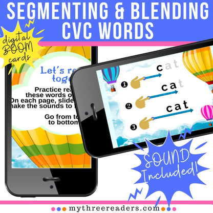 Segmenting & Blending CVC Words Digital Activity