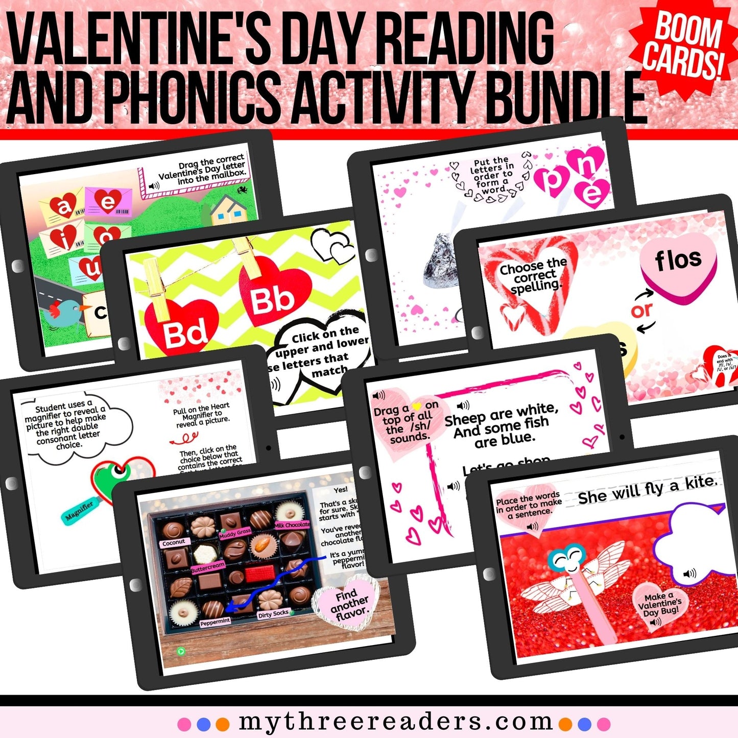 *Valentine's Day Boom Cards for Beginning Readers