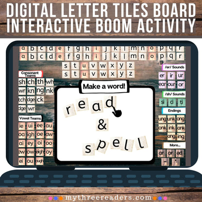 Digital Letter Tiles Board - Interactive Activity for Readers & Spellers